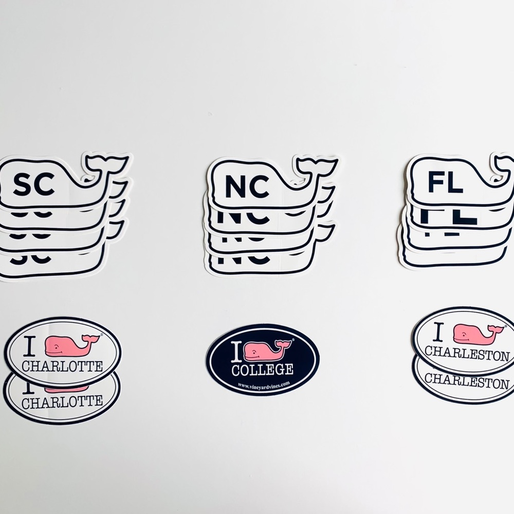 Vineyard Vines Location Stickers